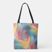 Stropdas-Dye Vette kleuren Painterly Waterverf in  Tote Bag (Achterkant)