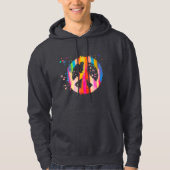 Stropdas-Dye-vredesteken Hippie Bohemian Festival  Hoodie (Voorkant)