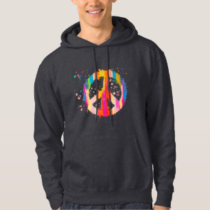 Stropdas-Dye-vredesteken Hippie Bohemian Festival  Hoodie