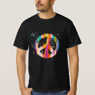 Stropdas-Dye-vredesteken Hippie Bohemian Festival  T-shirt