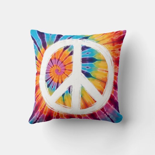 Stropdas-Dye Vredesteken Kussen (Achterkant)