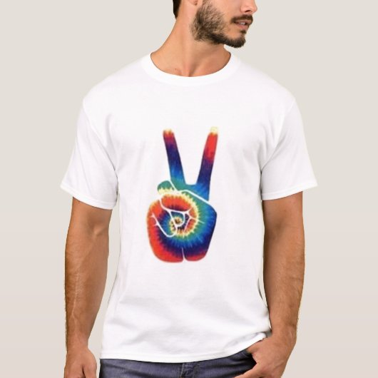 Stropdas-Dye-vredesteken T-shirt (Voorkant)