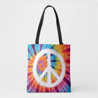 Stropdas-Dye Vredesteken Tote Bag