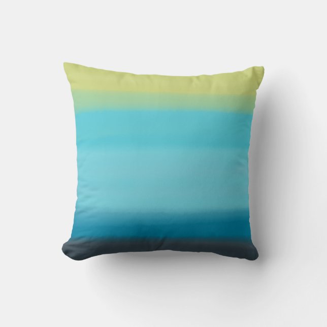 Stropdas-Dye Waterverf Designer Style Pillow Kussen (Voorkant)