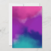 Stropdas-Dye Waterverf Roze Paarse Sweet 16 Verjaa Kaart (Achterkant)