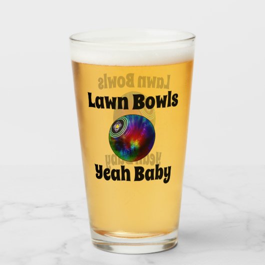 Stropdas Dyed Lawn Bowl, Beer Glass Glas (Voorkant gevuld)