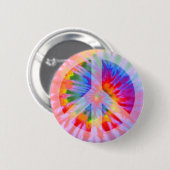 Stropdas Dyed Peace Sign-Button Ronde Button 5,7 Cm (Voorkant /achterkant)
