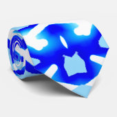 Stropdas, Een blauw kleurenweefsel printpatroon on Stropdas (Opgerold)