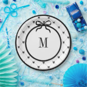 Stropdas een boog 9" Monogrammed Bord (Feest)