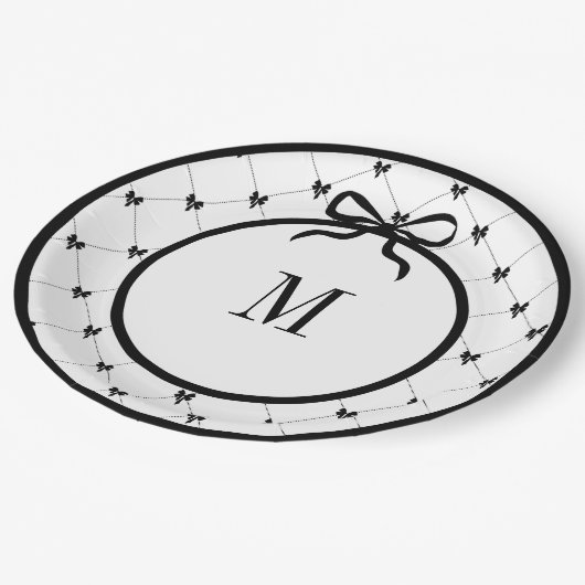 Stropdas een boog 9" Monogrammed Bord (Gekanteld)