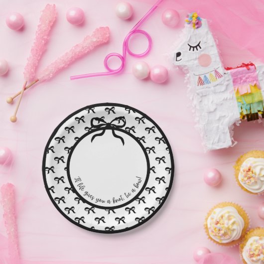 Stropdas een boog (grote bogen) 9" Bord (Feest)