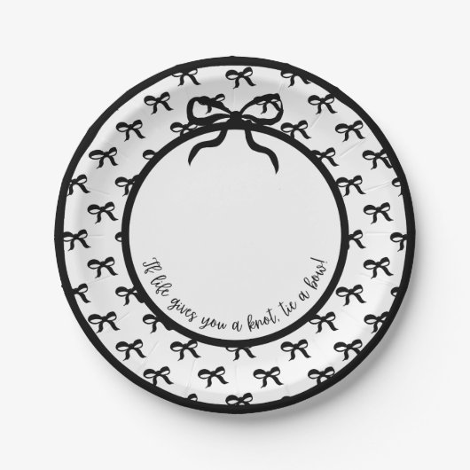 Stropdas een boog (grote bogen) 9" Bord (Voorkant)