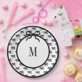 Stropdas een boog (grote boog) 9" Monogrammed Bord (Feest)