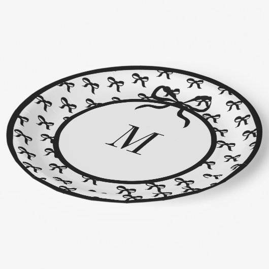 Stropdas een boog (grote boog) 9" Monogrammed Bord (Gekanteld)