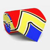 Stropdas, Een veelkleurig printpatroonontwerp Stropdas (Opgerold)