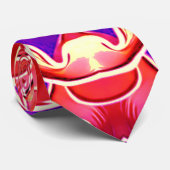 Stropdas, Een veelkleurig printpatroonontwerp Stropdas (Opgerold)