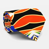 Stropdas, Een veelkleurig printpatroonontwerp Stropdas (Opgerold)