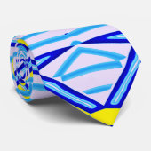 Stropdas, Een veelkleurig printpatroonontwerp Stropdas (Opgerold)