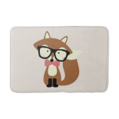 Stropdas en bril Hipster Brown Fox Badmat (Voorkant)
