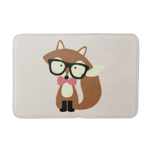 Stropdas en bril Hipster Brown Fox Badmat