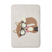 Stropdas en bril Hipster Brown Fox Badmat (Voorkant Verticaal)
