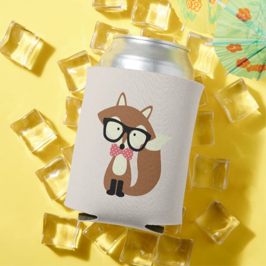 Stropdas en bril Hipster Brown Fox Blikjeskoeler (Insitu Zomer)
