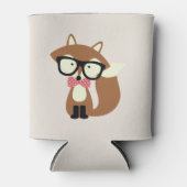 Stropdas en bril Hipster Brown Fox Blikjeskoeler (Voorkant)