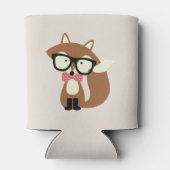 Stropdas en bril Hipster Brown Fox Blikjeskoeler (Achterkant)