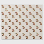 Stropdas en bril Hipster Brown Fox Cadeaupapier (Vlak)