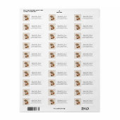Stropdas en bril Hipster Brown Fox Etiket (Full Sheet)