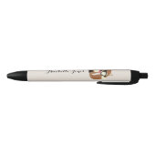 Stropdas en bril Hipster Brown Fox gepersonaliseer Zwarte Inkt Pen (Bodem)