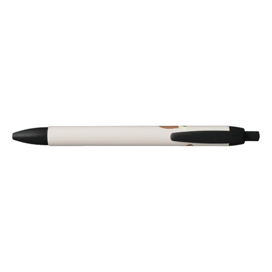 Stropdas en bril Hipster Brown Fox gepersonaliseer Zwarte Inkt Pen (Achterkant)