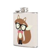 Stropdas en bril Hipster Brown Fox Heupfles (Links)