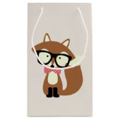 Stropdas en bril Hipster Brown Fox Klein Cadeauzakje (Achterkant)