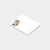 Stropdas en bril Hipster Brown Fox Post-it® Notes (Schuin)