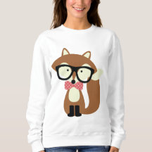 Stropdas en bril Hipster Brown Fox