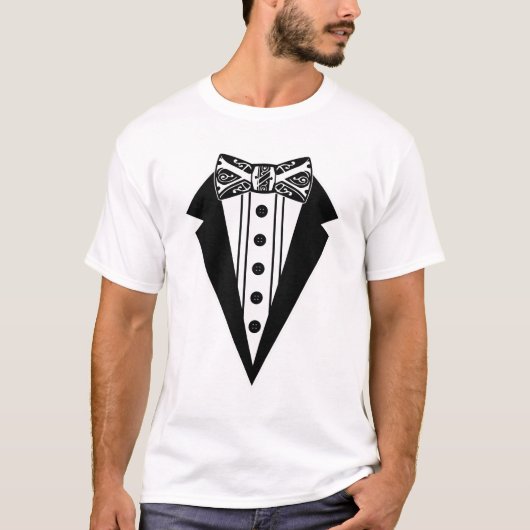 Stropdas en buis t-shirt (Voorkant)