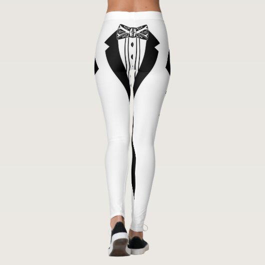 Stropdas en buis, zwart leggings (Achterkant)