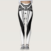 Stropdas en buis, zwart leggings (Voorkant)
