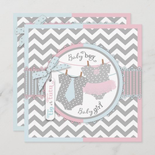 Stropdas- en Chevron-afdruk Kaart (Voorkant / Achterkant)