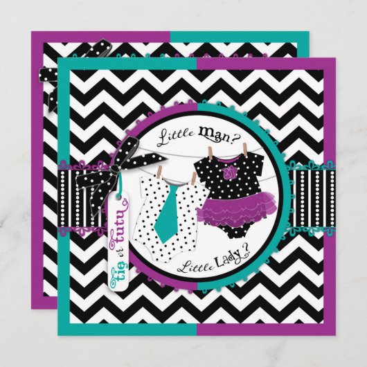 Stropdas- en Chevron-afdruk Kaart (Voorkant / Achterkant)