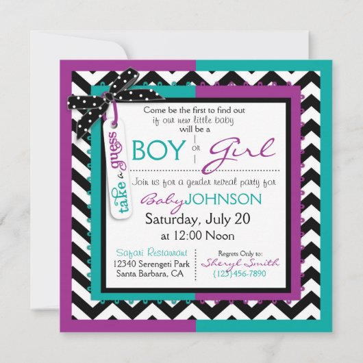 Stropdas- en Chevron-afdruk Kaart (Achterkant)