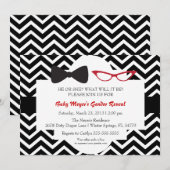 Stropdas en glazen Genderkwesties onthullen partij Kaart (Voorkant / Achterkant)