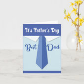 Stropdas en Shirt Vaderdag Wenskaart Kaart (Gele Bloem)