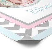 Stropdas en Tutu en Chevron Print Baptism Banner (Hoek)