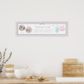 Stropdas en Tutu en Chevron Print Baptism Banner (Keuken)
