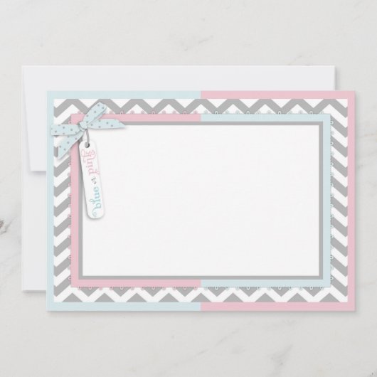 Stropdas en Tutu Gender onthullen Hartelijk dank Bedankkaart (Achterkant)