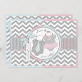 Stropdas en Tutu Gender onthullen Hartelijk dank Bedankkaart (Voorkant / Achterkant)