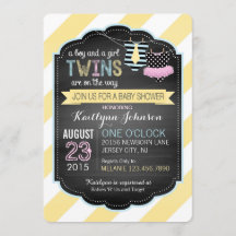Stropdas en Tutu Twins Baby shower