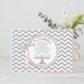 Stropdas en Tutu Twins First Birthday Kaart (Staand voorkant)